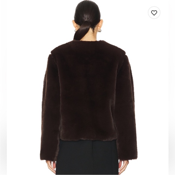 Lovers + Friends Rhoda Faux Fur Jacket in Brown Size M - Picture 3 of 7